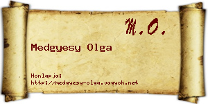 Medgyesy Olga névjegykártya