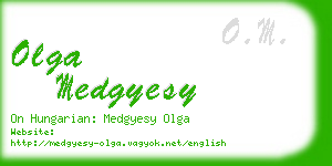 olga medgyesy business card